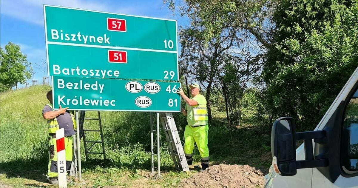 «Теперь это Крулевец»: в Польше начали менять указатели на Калининград