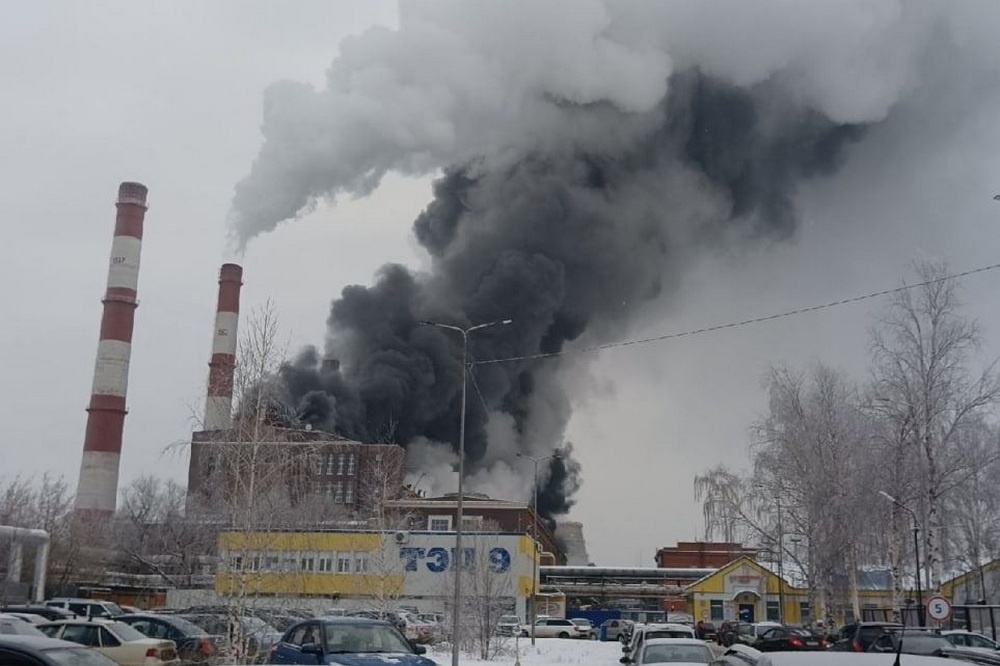 В Перми произошел крупный пожар на ТЭЦ